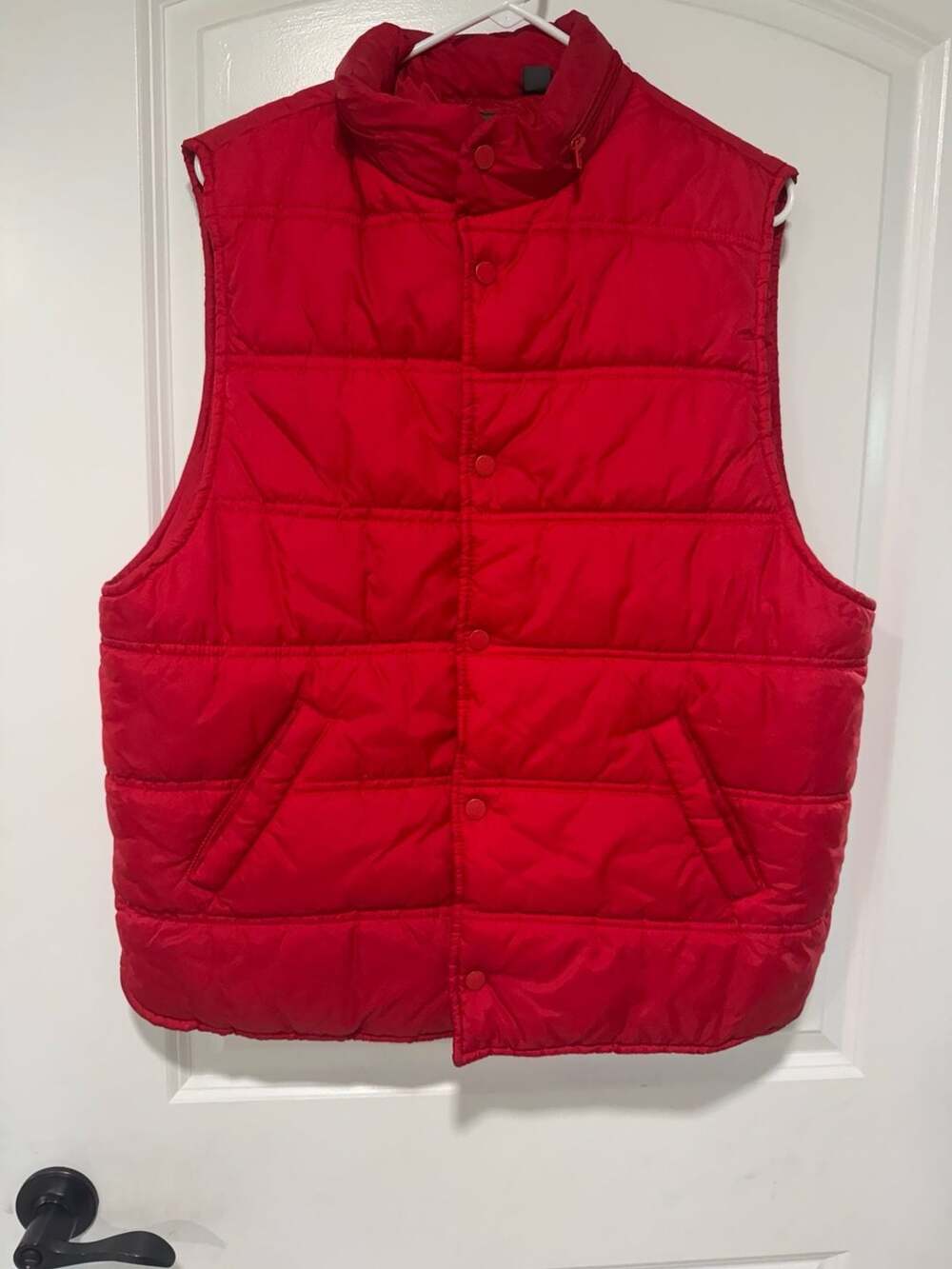 Vintage 90s Lizwear Red Puffer Vest Zip Hood Gorpcore Women’s M
